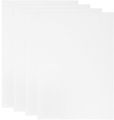 PATIKIL 7 x 5 kanvastavlor för målning, 4-pack 100 % bomull fyrkantig trippel grundad sträckt tom canvaspanel för akryl, olja, tempera-färger, vit