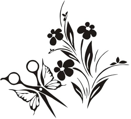 Homoyoyo 1pezzi Adesivo Decorativo Per Pareti Tema Forbici Stickers Per Saloni e Barber Shop Facile Da Applicare e Rimuovere Design Elegante Per Ambienti Creativi