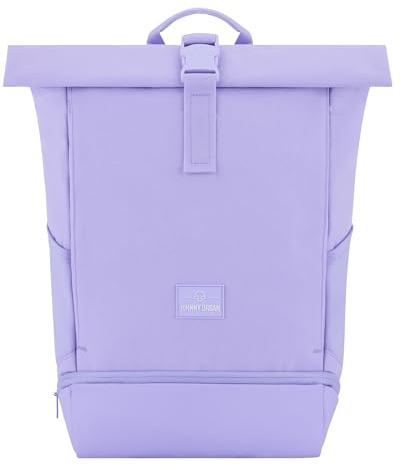 Johnny Urban Rucksack Damen & Herren Lila - Allen Medium - Rolltop Mit Laptopfach für Uni Fahrrad Business - 15L - Wasserabweisend
