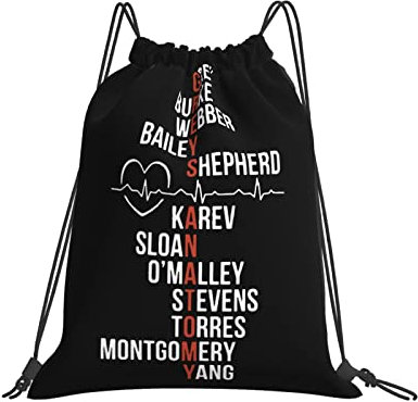 Klapprucksack 36X42cm Greys Freund Gym Bag Bedruckt Turnbeutel Mit Kordelzug Gemustert Reiserucksack Für Outdoor, Erwachsene, Schwimmen