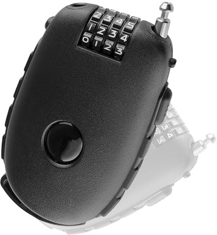 Wasserdichtes Fahrradschloss,Kabelschloss mit 75cm Stahlseil,Kabelschloss Zahlenschloss,Tragbares Helmschloss,Schloss mit 4-stelligem Zahlencode,für Fahrräder,Motorrädern,Gepäck,Helm usw.