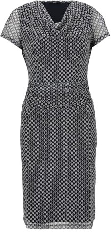 zero Damen Mesh-Kleid mit Wasserfallausschnitt 38, BlueCream