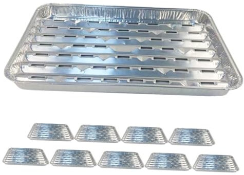 Mipcase 10Pezzi Padelle Usa e Getta Resistente Alle Temperature per Barbecue Carne