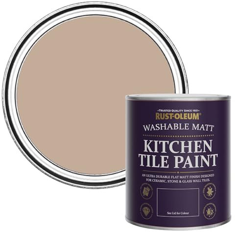 Rust-Oleum Water-Resistant Kitchen Tile Paint in Matt Finish - Smitten 750ml
