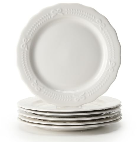 ZPPLD 8inch Ceramic Dinner Plates,Dinner Plates Set for 6 People,Plate Set, Tableware for Dishwasher and Microwave, Pasta,Breakfast Plat