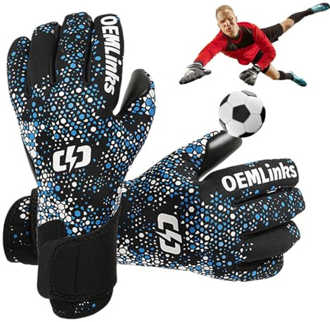 Generico Guanti da Portiere Adulti | Comodi Ad Alto Rendimento Riutilizzabili e Traspiranti | Guanti da Portiere per Ragazzi e Giovani - Per Ragazzi Bambini Adolescenti e Famiglie
