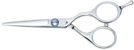 Cricket S2 Elite Series Shears 500 Professional Hair Cutting Scissors - 5-Inch Barber & Stylist Hair Scissors with Convex Edge Blades, Durable Swedish Steel, Leaf Spring Tension, Hand-Polished Finish