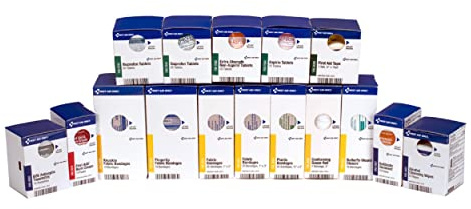 First Aid Only 700002 SmartCompliance 50-Person First Aid Kit Refill Supplies for Business, Worksite, and Home, 237 Pieces, Blue