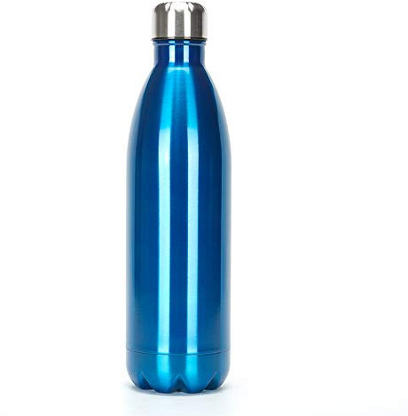 Borraccia termica in acciaio inox da 1 l, elegante bottiglia d'acqua isolata, mantiene caldo e freddo, coperchio a tenuta stagna al 100% (Bule, 1L)