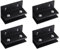 4 Stück Glasregal Halterung - Glasklemmen Legierung Glashalter Glas Regal, Einstellbare Klemme für 8-10mm Dicke Glasplatten, Schwarz