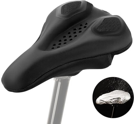 ROCKBROS Cykelsittdyna cykelsits kudde extra bekväm cykelsadelkudde silikongel vadderat cykelsadelöverdrag cykel sadelkudde för cykling, mountainbike, motionscykel, vägcykel