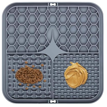 XIAOXIAOYU - Alfombra para lamer para perros - Comedero lento para perros de silicona | Juguetes de dulces para perros con ventosa, Juguetes de enriquecimiento seguros para cachorros,