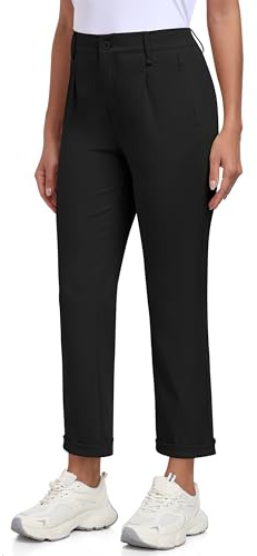 MoFiz Pantalon de Golf pour Femme Travail Business Bureau Étirer Pantalons avec Poche