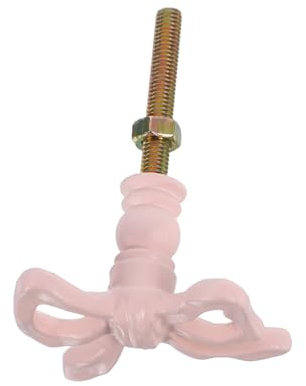 HEALEEP Maniglia Vintage Fiocco Rosa Per Comò in Ferro Maniglie Mobili Per Porte Armadio e Mobili Decorativi Accessorio Chic Per Arredamento Retro