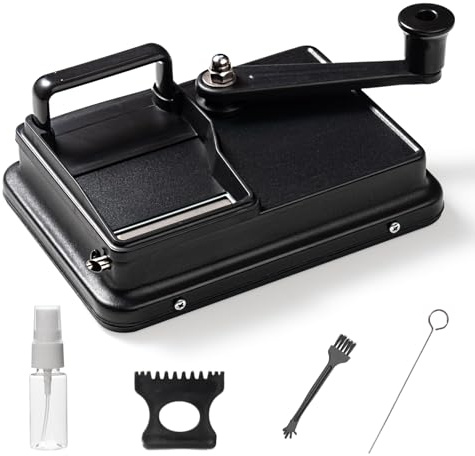 Fanimyholy Machine à Rouler Manuelle 8 mm, Injecteur Tabac Double Rail | Double Rail pour Tabac Régulier, Compatible 8 mm, Corps Métallique Robuste, Idéal pour Usage Quotidien et Voyage