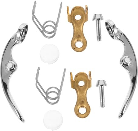 UPKOCH 10pcs Trumpet Valve Finger Button Water Key Assembly Repair Kit with Screws and Rubber Pads for Brass Instrument Water Key Replacement and Repair