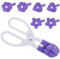 lasuroa 3-in-1 Cake Pop Mold Set, Purple Heart Flower Star Cake Pop Molds Shapes Press Set Lollipop Molds Baking Tools for Candies Chocolates DIY Desserts