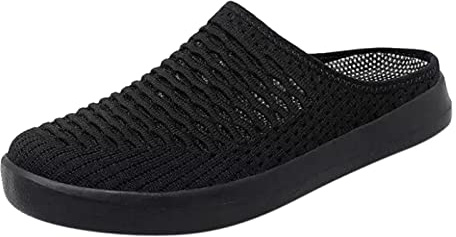 Tofflor dam vinter, slip-on tofflor andas nät promenadskor mjuka lätta fritidsskor sneakers andas platåsneakers avslappnade bekväma halvskor 1