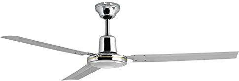 Orbegozo CFC 49120 - Ventilador de techo con interruptor de pared, 5 velocidades, silencioso, 120 cm de diámetro, cromado, 60 W, gris