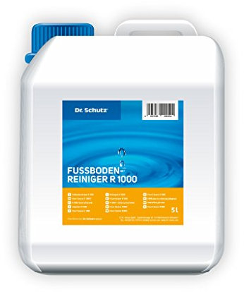 Dr Schutz Fussbodenreiniger R 1000 5 Liter Wischpflegemittel für PVC-Böden, Linoleum, Reinigung und Pflege in einem Arbeitsgang, Preis pro Pack