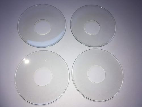 Unbekannt 4 Stück Glas Kerzentropfmanschetten 24 mm Durchmesser, Tropfenfänger, Kerzenmanschetten, Tropfring für Kerzen, Taufkerzen, Kommunionkerzen