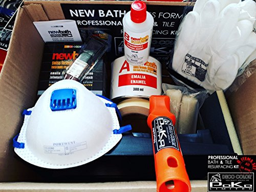 Deco Color 8 Items Set KIT New Bath Swiss Formula Enamel Bath & Tile Sink Shower Appliance REFURBISHING Renovation RESURFACING White Paint Hardener