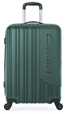 Cavalet Malibu - Koffer Hartschale robust 65 cm, leichter Reisetrolley mit Extension, 89 Liter, ABS, TSA Schloss, Darkgreen