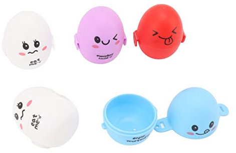 Zerodis Lovely Cartoon Egg Box 5Pcs Lovely Cartoon Egg Egg Storage Box Box Outdoor Portable Plastic Egg Storage Box Container Organizer Holder Egg Cartons Outdoor Portable