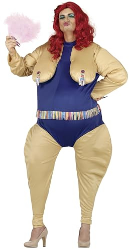FIESTAS GUIRCA | Costume Drag Queen Adulte - Combinaison et Poitrine - Costumes pour Enterrement de Vie de Garçon, Carnaval et Fêtes Déguisées - Idéal pour Homme