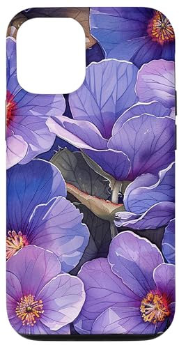 iPhone 15 Bergenia Flower Watercolor Pattern Graphic Case