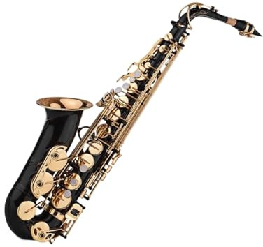 Professionell Saxofon Eb Altsaxofon Mässing Lack Guld Träblåsinstrument