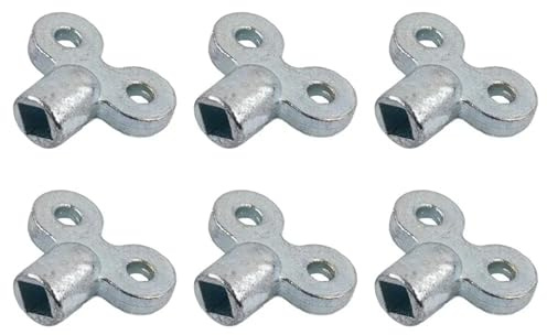 AYJUUFO valve key 6PCS Radiator Keys Alloy Heater Bleed Key Wrench Air Vent Plumbing Bleeder Corrosion Resistant Central Heating Tool