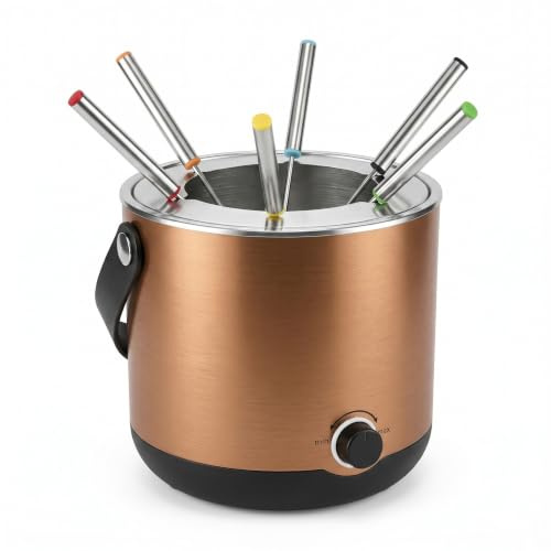 GIANTEX Elektrisk fondue set 2 l, fondukruka rostfritt stål 800 W