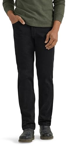Wrangler Authentics Men's Classic 5-Pocket Regular Fit Cotton Jean, Black, 44W x 30L