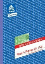 Avery Zweckform© 1770 Rapport/Regiebericht, DIN A5, selbstdurchschreibend, 2 x 40 Blatt, weiá, gelb