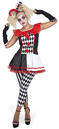 Carnival Harlequin Jester Women's Costume Small 6-8