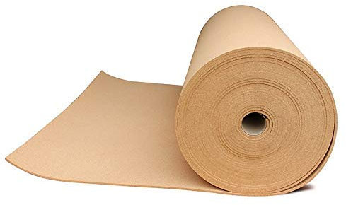 Corcho en rollo de 5 mm de espesor. Venta por metros. Aislamiento acústico y térmico, tablón de anuncio para pared, antiestático para suelos. (2 X 1 M)