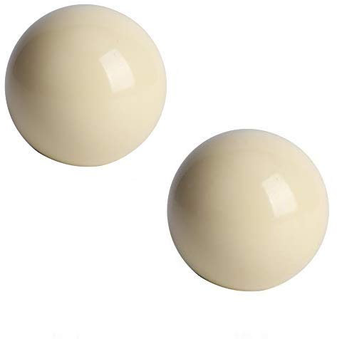 Alomejor Weiße Billardkugeln 2 Stück Standard Snooker Billardtisch Trainingsbälle Spielball 5.72CM Billardball