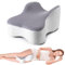 Long 14” Knee Pillow for Side Sleeper Fully Support Thighs and Knees for Required Knee Separation- Leg Pillow for Side Sleeping Between Legs Aligns Spine- Large, Gray