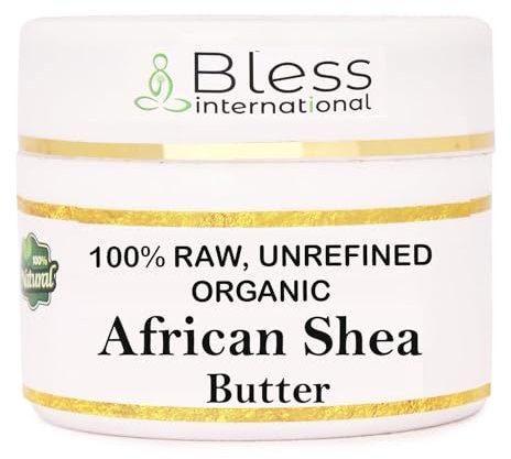 Bio-rohe, afrikanische Sheabutter, 100% rein, natürlich und unraffiniert, Haut-Feuchtigkeitscreme für Gesicht, Körper und Haare, 115 g, elfenbeinfarben/weiß, Klasse A | DIY-Cremes, Balsam, Lotionen