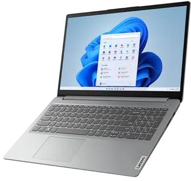 Lenovo Ideapad 1 15IGL7 15.6 Laptop Notebook, Intel Celeron N4120, 4GB RAM, 128GB M2 SSD, Full HD, Windows 11 Home, Tastatur QWERTZ Deutsche, Wolkengrau