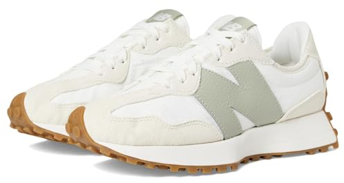 New Balance Damen 327 Sneaker, Leinen/Meersalz/Olivine, 9,5