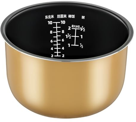 CINDTRGA Innenschale aus Edelstahl for Reiskocher, kompatibel mit Midea Reiskocher, Innenauskleidung aus Edelstahl, Ersatzteil(5L)