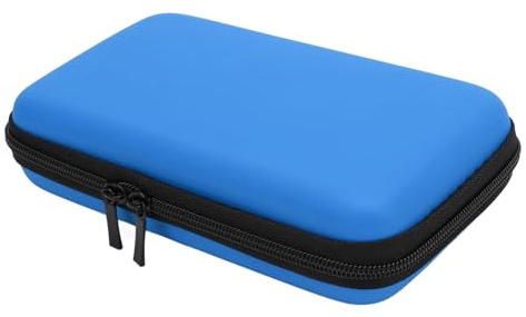 Étui de Voyage en Coquille Dur avec 8 Emplacements de Jeu et Stockage D'accessoires pour 3DS XL / 2DS XL/DS Lite/DSI XL Consoles (Noir) (Blue)