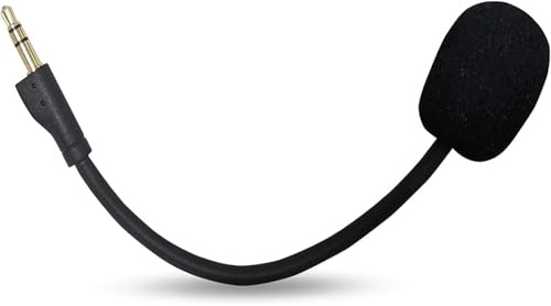 GERUI Braccio microfono di ricambio per cuffie da gioco G PRO/G PRO X senza fili, con copertura in spugna da 3,5 mm, cancellazione del rumore in nero