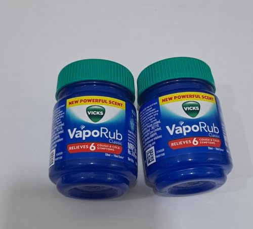 Vicks VapoRub Classic, Cough & Cold Relief Ointment, 50ml,Pack 2