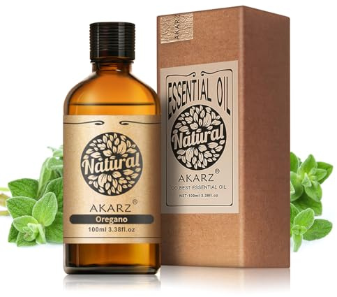 AKARZ 100ml Ätherisches Oreganoöl - Hochwertiges Aromaöl für Duftlampen, Kerzenherstellung, Diffusoren & angenehme Raumbeduftung