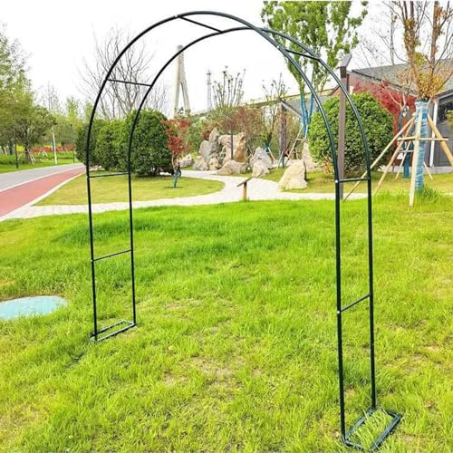 Arche de jardin élégante en métal pour mariage, tonnelle solide et robuste avec base, parfaite pour les roses grimpantes, les fruits, les entrées, les terrasses, les anniversaires et la décoration de