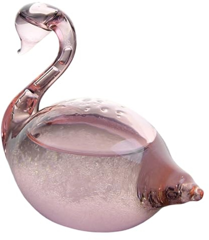 Ameble Storm Glass Wear Predictor Elegante Swan Storm Glass Weather Barómetro de Cristal Decorativo Estación meteorológica para decoración de Escritorio de Oficina Predictor, Barómetro