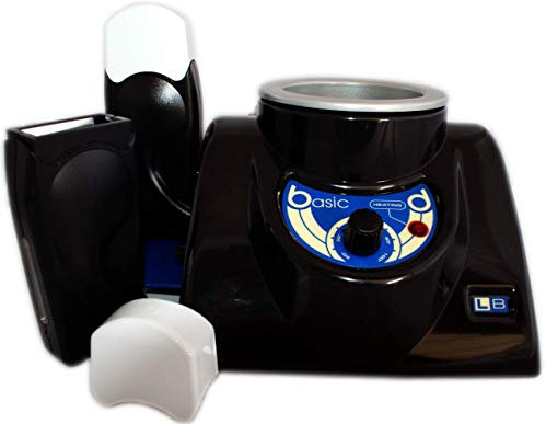 EpilWax - Grande Cuve Chauffe Cire pour Pot 800 ml Épilation Professionnelle + 2 X Chauffe Cire Compatible avec Cire Roll-On 100 ml - Facile à Utiliser et Ergonomique - Noir